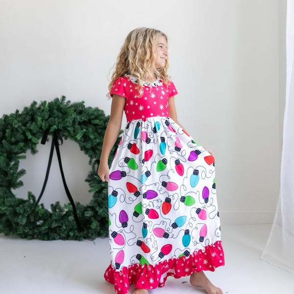 Christmas Lights Lounge Play Gown