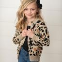 XS Leopard Button Sweater