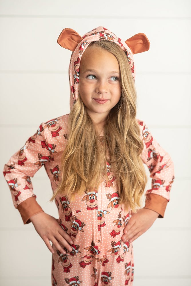 Reindeer Zipper Onesie Set