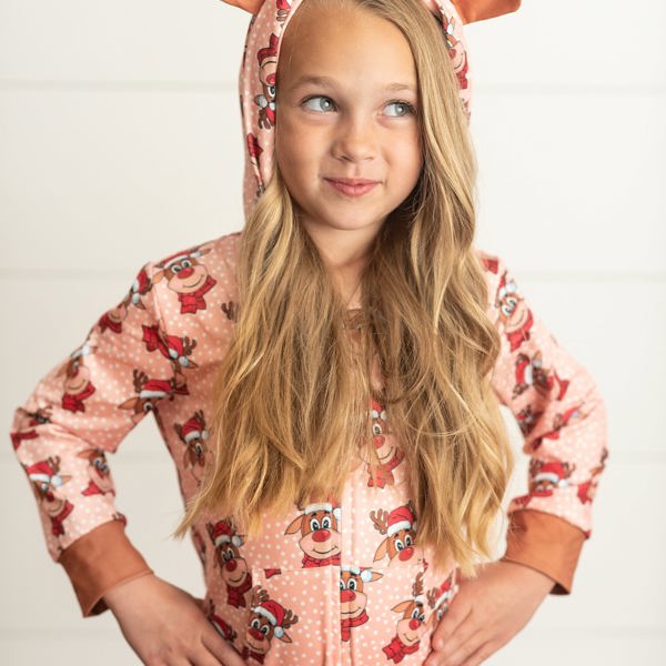 Reindeer Zipper Onesie Set