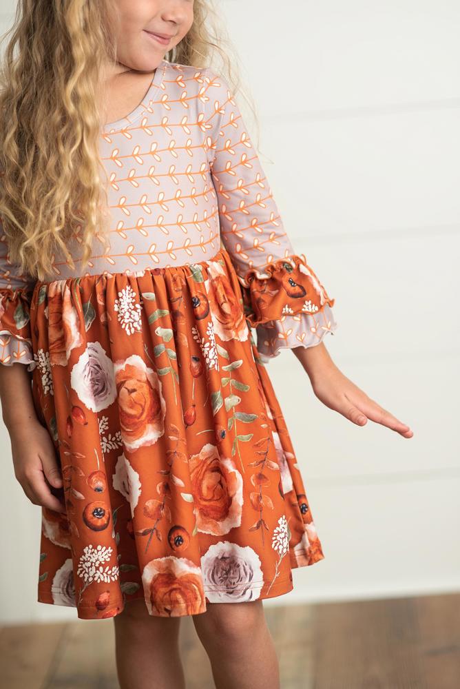 Rust Twirl Dress