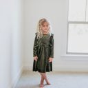 L Velvet Moss Dress