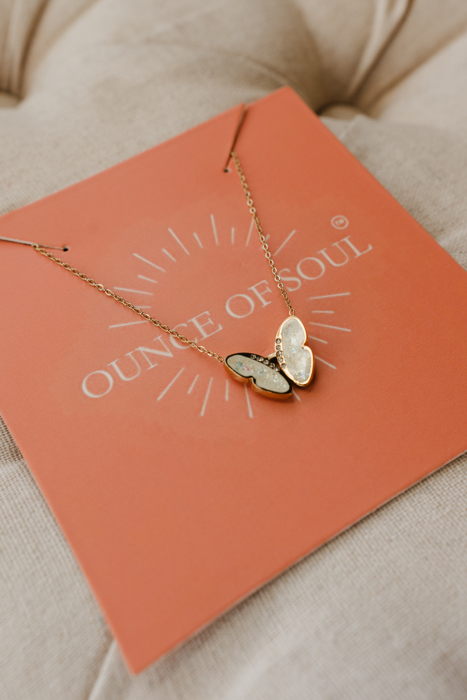 Butterfly Necklace 14K Gold Plated