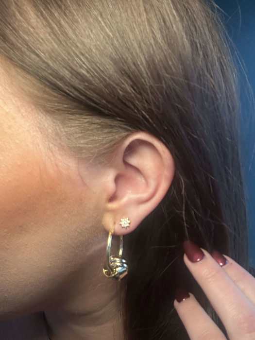 Knot Hoop Earring 14K Gold Plated