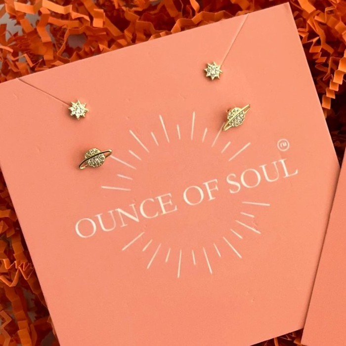 Orbit Studs 18K Gold Plated and Stainless Steel Options