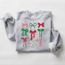  Christmas Bows Pullover Sweatshirt, Christmas sweater, Christmas outfit, Christmas Pajamas