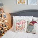  Christmas Pillow Cover Vintage Santa Pink Santa Pink Tree Pillow Christmas Pillows Pink Christmas