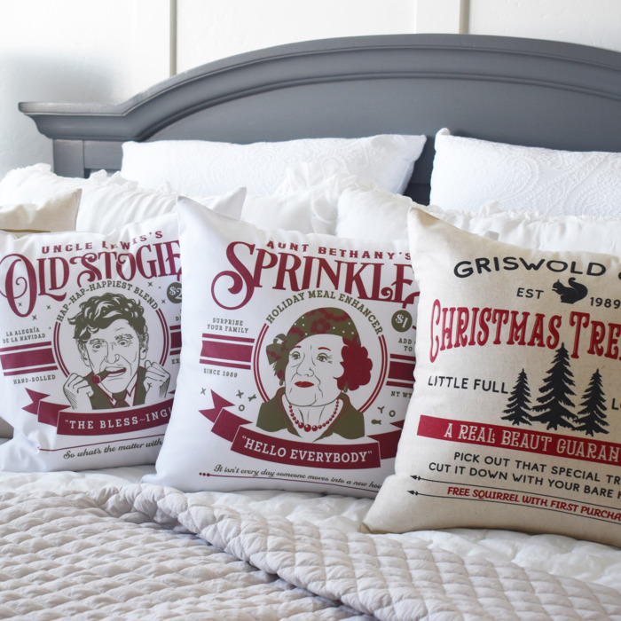 Christmas Movie Pillows, Christmas Vacation, White Elephant Gifts, Griswold