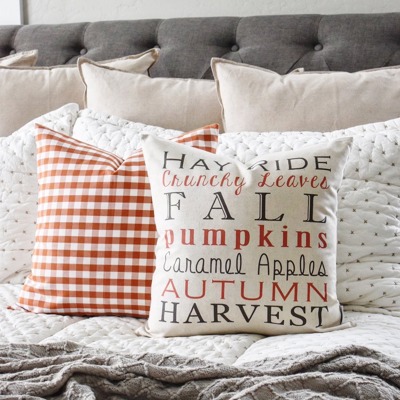 Fall Subway Art Pillow Cover- Subway Art