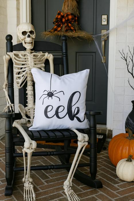 Eek Spider Halloween Pillow Cover