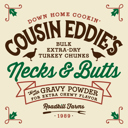 Cousin Eddie's Down Home Cooking Christmas Movie Pillows, Christmas Vacation, White Elephant Gifts, Griswold