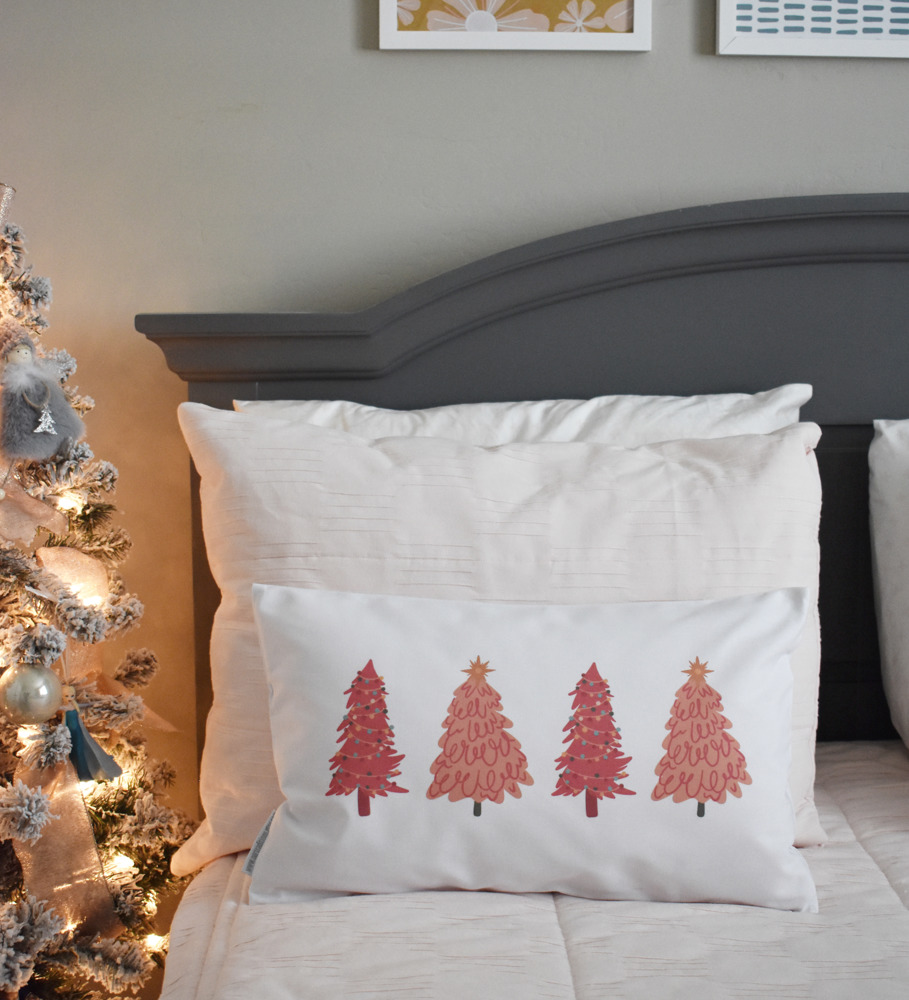 Pink Christmas Pillow Covers, Whimsical Pillow Covers, Christmas Decorations