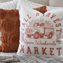 Soft Orange Pumpkin Pillow Assorted Fall Pillow Covers- 12 Design's Available