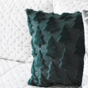 dark green with tree's 18X18" Neutral Christmas Pillow Covers