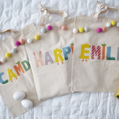 Personalized Easter Tote Bags | Size 14x16 