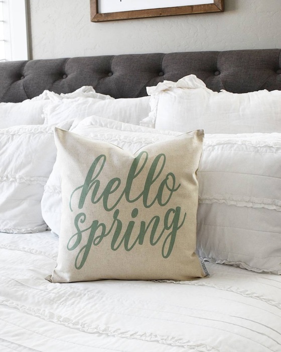 Spring Decor | Hello Spring PillowCover | 18x18