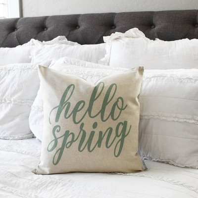 Spring Decor | Hello Spring PillowCover | 18x18