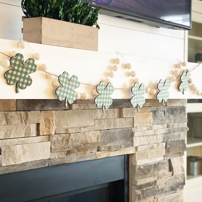 St. Patrick’s Day Decor | Four Leaf Clover Garland | Handmade