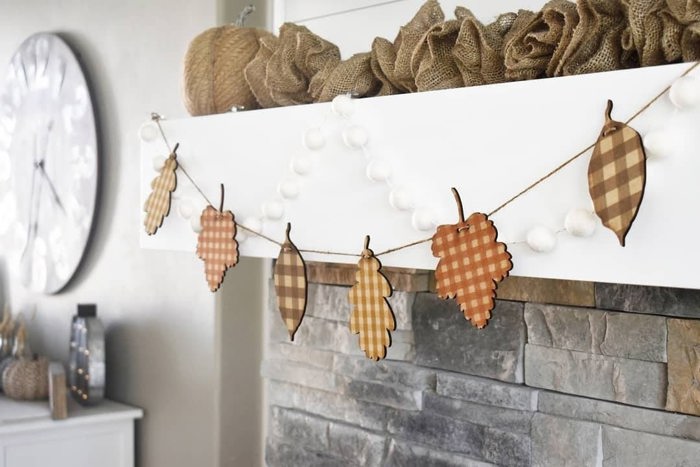 Fall Decor Fall Banner Fall Garland Leaf Garland Thanksgiving Garland Fall Banner Fall Fireplace Decor
