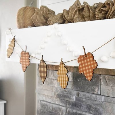 Fall Decor Fall Banner Fall Garland Leaf Garland Thanksgiving Garland Fall Banner Fall Fireplace Decor