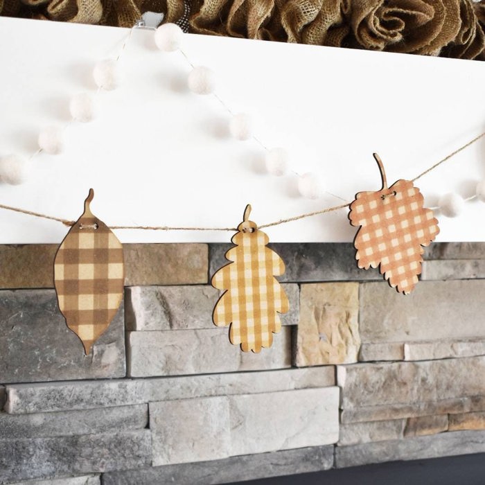 Fall Decor Fall Banner Fall Garland Leaf Garland Thanksgiving Garland Fall Banner Fall Fireplace Decor
