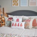 Christmas Pillow Cover Vintage Santa Pink Santa Pink Tree Pillow Christmas Pillows Pink Christmas