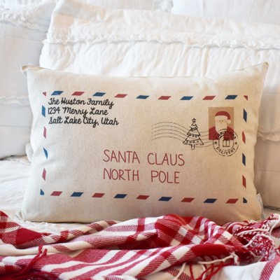 Christmas Pillow Cover, Letter To Santa, Personalized Christmas Pillow Cover 