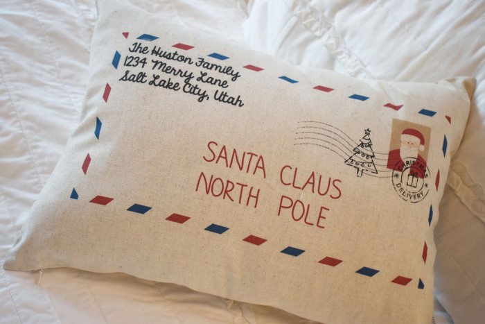 Christmas Pillow Cover, Letter To Santa, Personalized Christmas Pillow Cover 