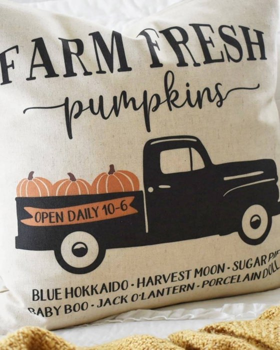 Sale- Fall Pillow Cover Pumpkin Patch Fall Decor Front Porch Pillow Fall Pillow Pumpkin Pillow Farm Fresh Punpkins