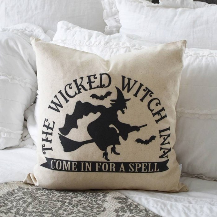 Wicked Witch Halloween Pillow Cover