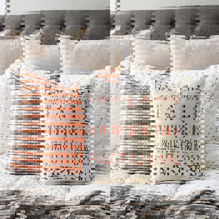 Fall Subway Art Pillow Cover- Subway Art