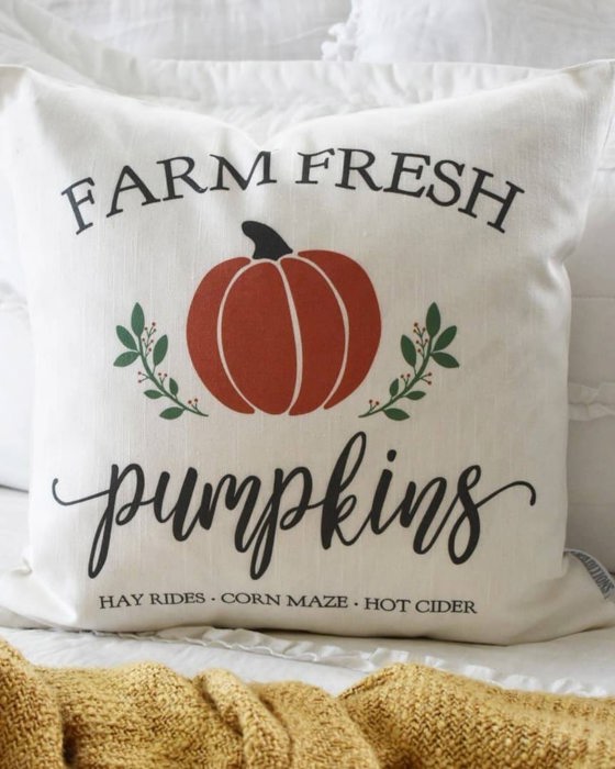 Sale- Fall Pillow Cover Pumpkin Patch Fall Decor Front Porch Pillow Fall Pillow Pumpkin Pillow Farm Fresh Pumpkins
