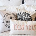  Amuck Amuck Amuck Pillow Cover | Hocus Pocus Sanderson Sisters Halloween Throw Pillow | Witchy Farmhouse Cushion | Spooky Fall Home Decor
