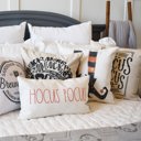 Amuck Amuck Amuck Pillow Cover | Hocus Pocus Sanderson Sisters Halloween Throw Pillow | Witchy Farmhouse Cushion | Spooky Fall Home Decor