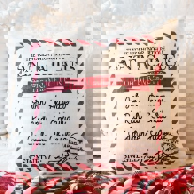 Santa's Official Nice List, Christmas Gift, Christmas Pillow