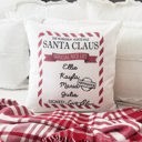  Santa's Official Nice List, Christmas Gift, Christmas Pillow