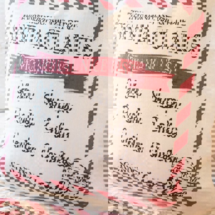 Santa's Official Nice List, Christmas Gift, Christmas Pillow