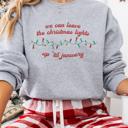  Swifty Christmas Sweatshirt- Christmas Lights Gray