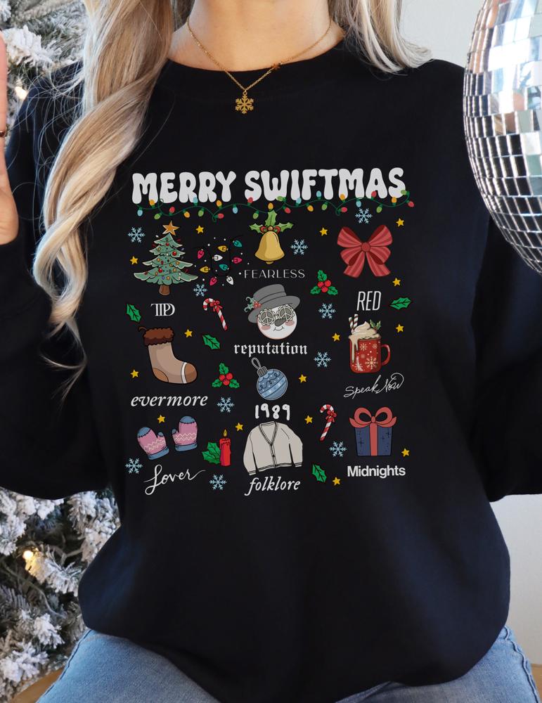 Swifty Christmas Sweatshirt- Merry Swiftmas