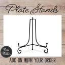Platter + Plate Stand Large Script Custom Personalized Platter