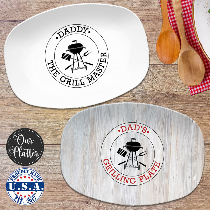 Personalized Platter | BBQ Grilling Circle | Father's Day | Made in the USA