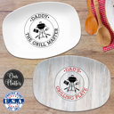  Personalized Platter | BBQ Grilling Circle | Father's Day | Made in the USA