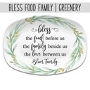 Bless Food Family | Greenery Fall Personalized Platters | Hostess Gifts, Family Celebrations, Thanksgiving Decor