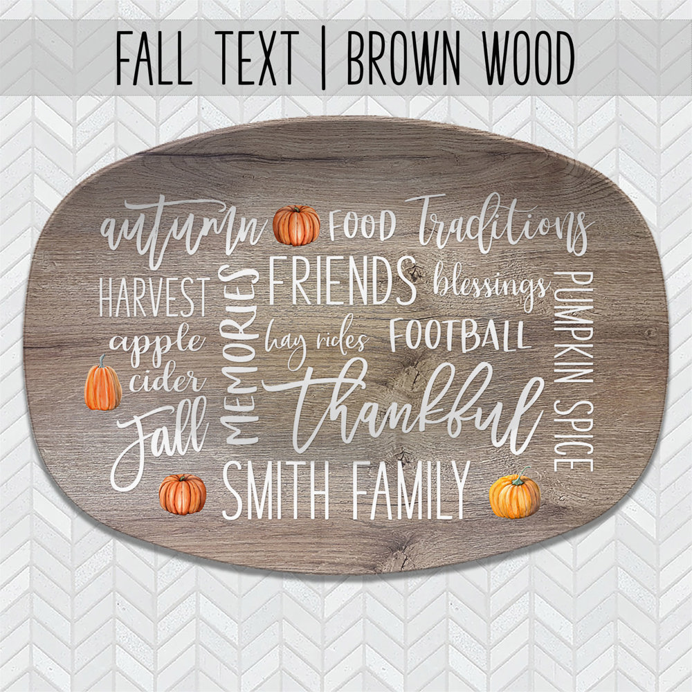 Fall Personalized Platters | Hostess Gifts, Family Celebrations, Thanksgiving Decor