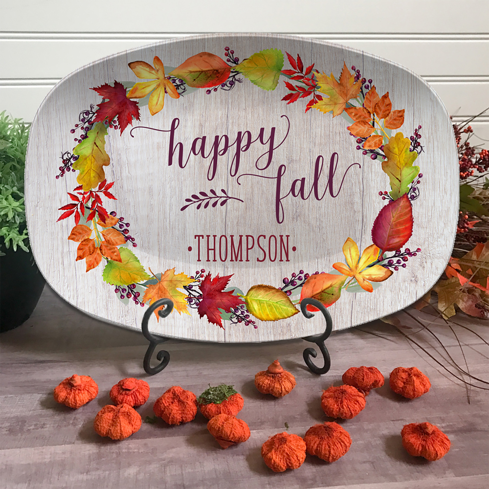 Fall Personalized Platters | Hostess Gifts, Family Celebrations, Thanksgiving Decor