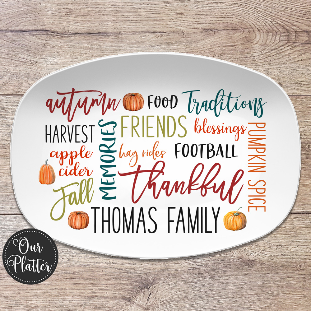 Everything Fall Personalized Platter