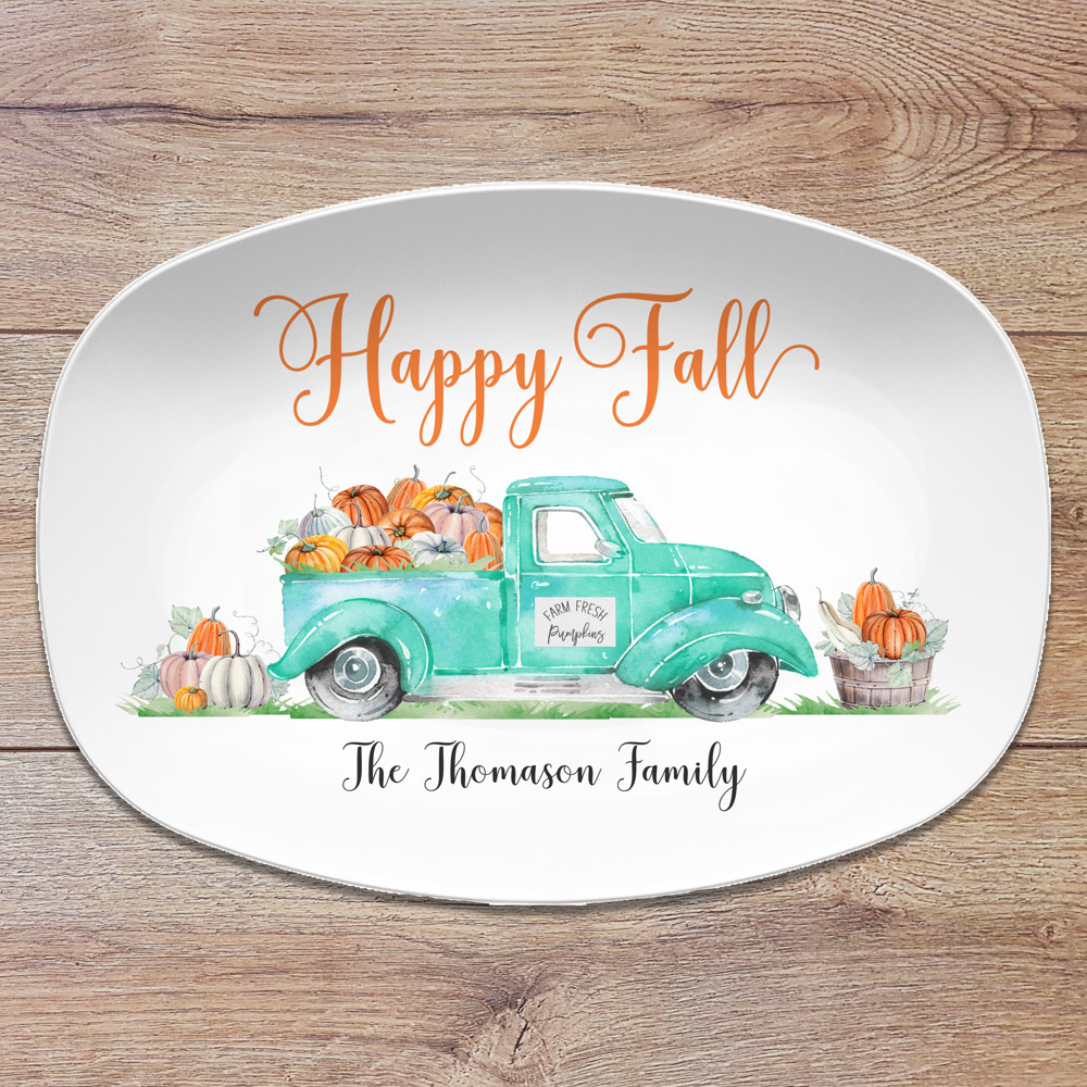 Fall Personalized Platters | Hostess Gifts, Family Celebrations, Thanksgiving Decor