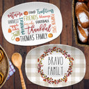  Fall Personalized Platters | Hostess Gifts, Family Celebrations, Thanksgiving Decor