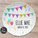  Happy Birthday Banner Personalized Plate