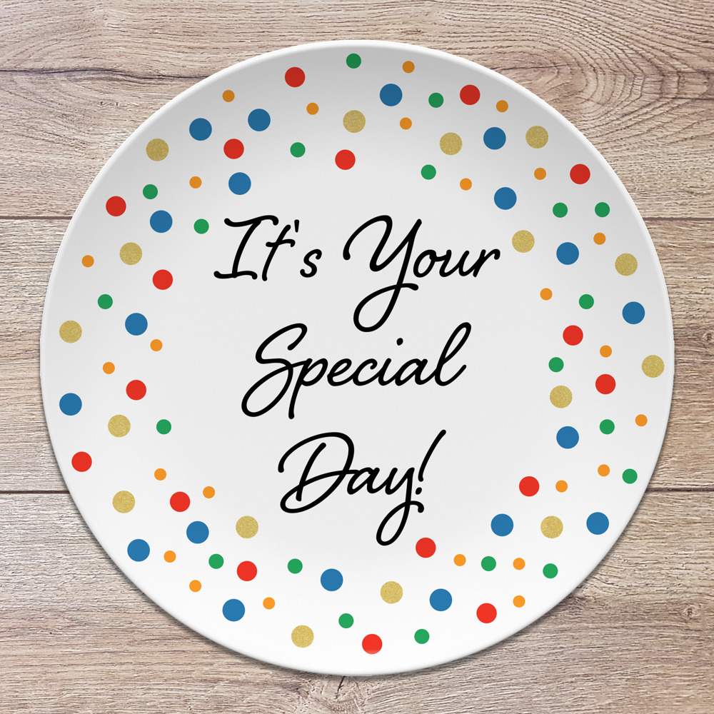 You Are Special Personalized Plate | Dots, Sprinkles, Confetti